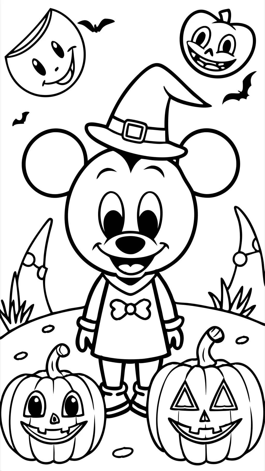 printable disney halloween coloring pages